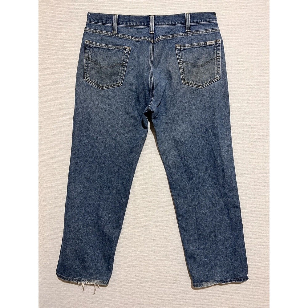 Carhartt Jeans Men 38 x 30 (37 x 28 Actual) Regular Blue Denim Casual - Picture 10 of 13
